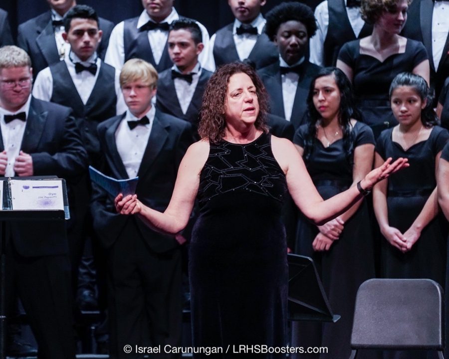 Ms. Pompei at the Winter Concert. Photo courtesy of Long Reach Boosters.